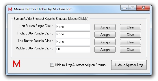 Click Mouse Buttons with Keyboard