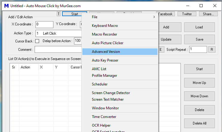 Click at Multiple Location on Windows Screen using MurGee Multiple Mouse Clicker