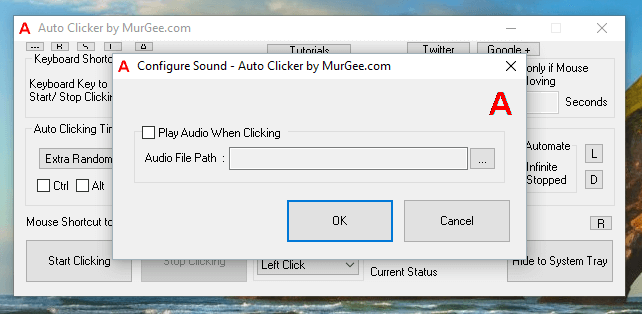 Audible Sound for Automatic Mouse Clicking