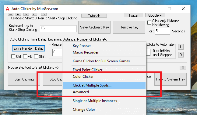 Click at Multiple Spots in Auto Clicker