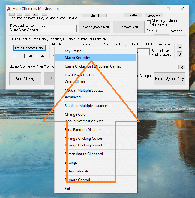 Launch Macro Recorder from Auto Clicker